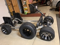 Custom Lifted Golf Cart with LED Lights