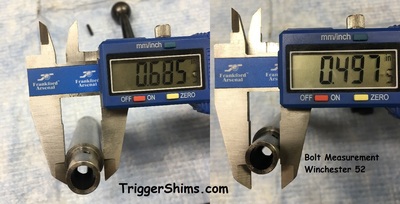 Winchester 52 Target Bolt Shim